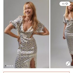 Floral Blue and White Women's Dress